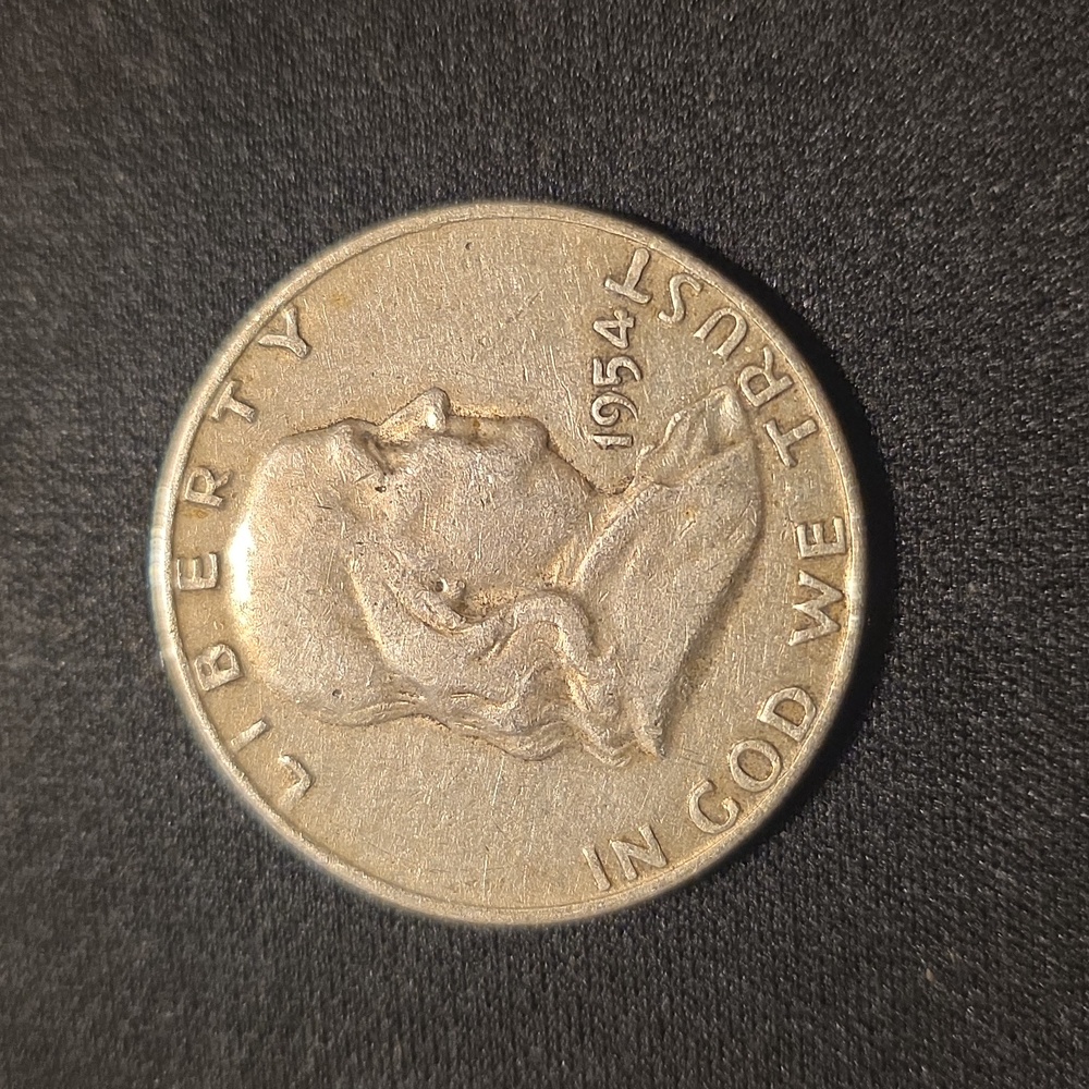 Vintage 1954 Silver Franklin Half Dollar
